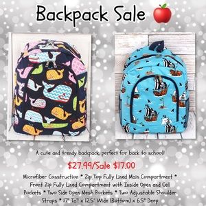 Backpack Sale!!!